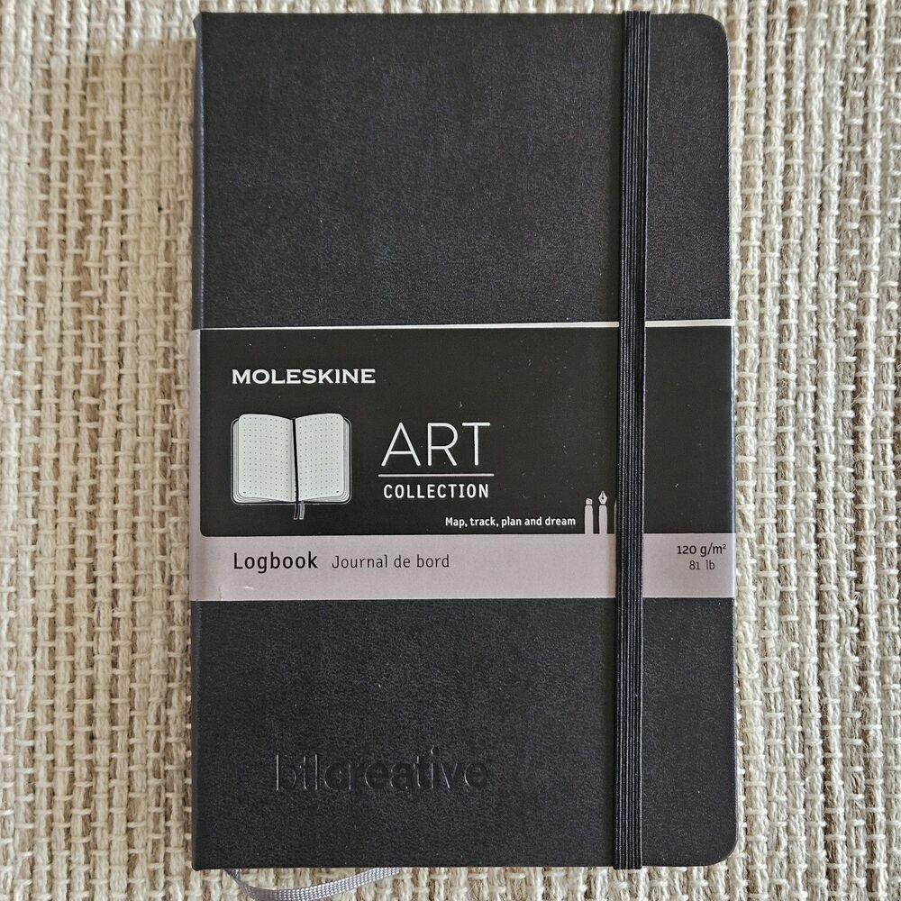Moleskine Log Book, Dotted, Journal, 5x8.25", 160Pg, Elastic Close Hard cover
